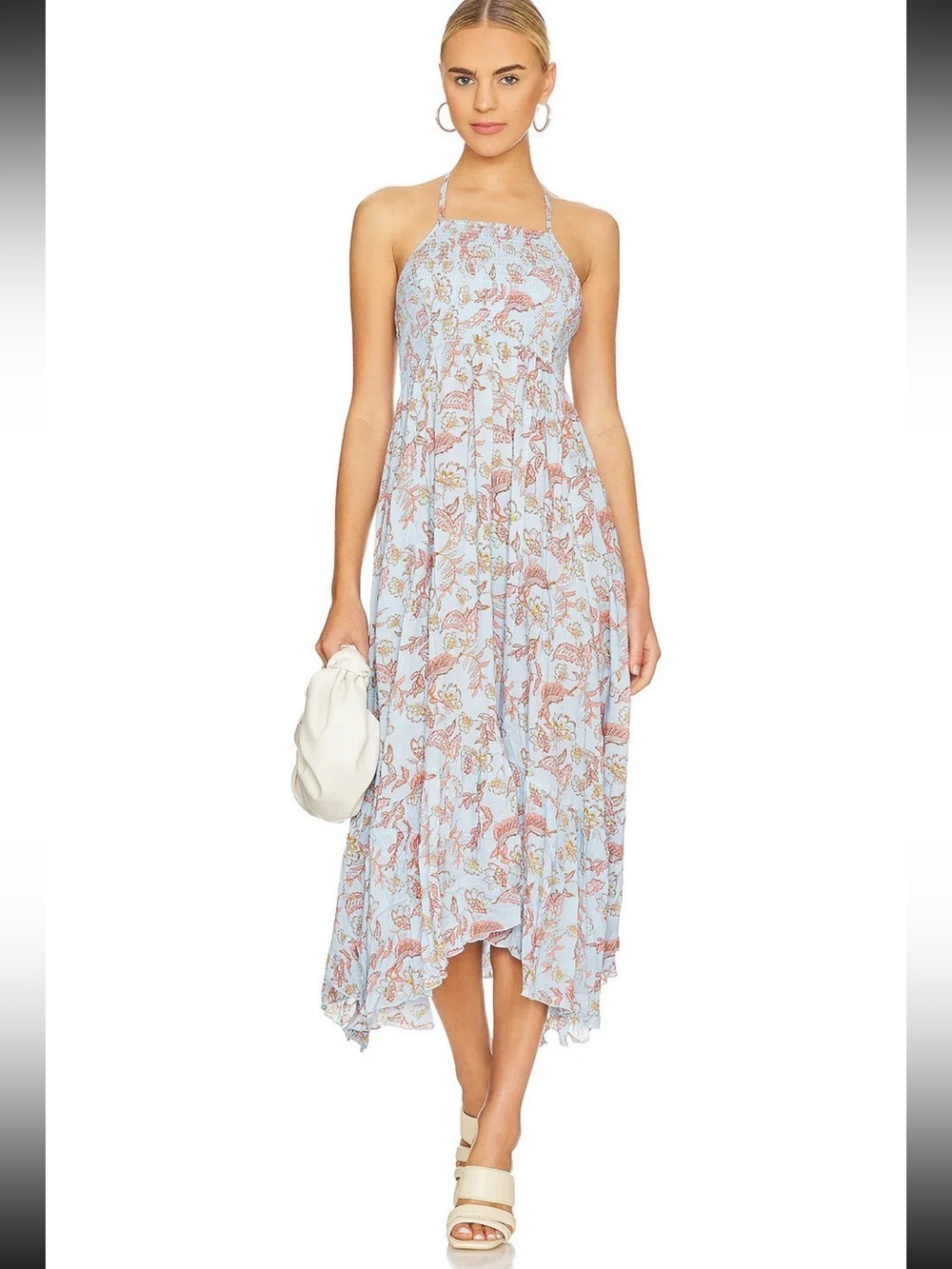 Free People Heat Wave Maxi Dress Women’s Small Floral Tiered B25